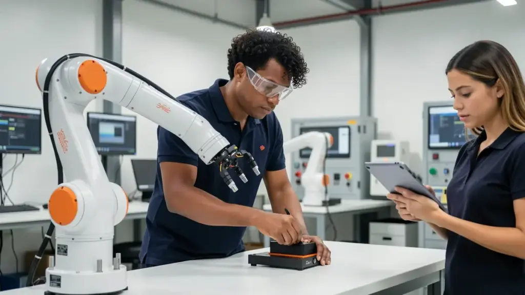 Robótica colaborativa (Cobots): Guia completo sobre segurança, NR-12 e aplicações