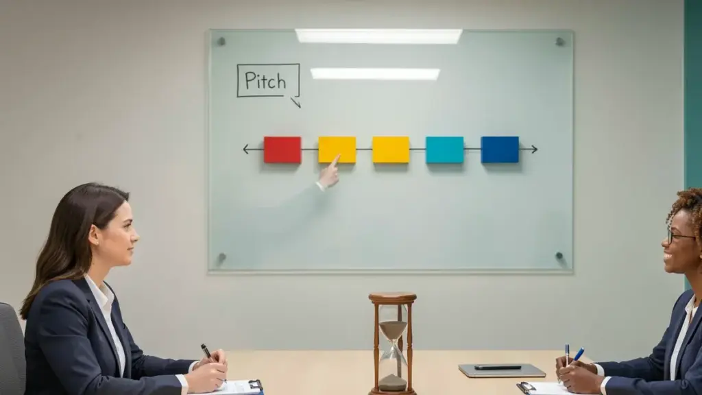 Estrutura de pitch: a ordem das 7 partes e o tempo de cada bloco